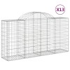 13 db íves horganyzott vas gabion kosár 200x50x100/120 cm