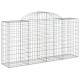 18 db íves horganyzott vas gabion kosár 200x50x100/120 cm