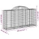 18 db íves horganyzott vas gabion kosár 200x50x100/120 cm