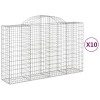 10 db íves horganyzott vas gabion kosár 200x50x120/140 cm
