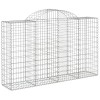 10 db íves horganyzott vas gabion kosár 200x50x120/140 cm