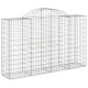 10 db íves horganyzott vas gabion kosár 200x50x120/140 cm