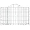 14 db íves horganyzott vas gabion kosár 200x50x120/140 cm