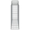 14 db íves horganyzott vas gabion kosár 200x50x120/140 cm