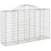 15 db íves horganyzott vas gabion kosár 200x50x120/140 cm