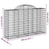 15 db íves horganyzott vas gabion kosár 200x50x120/140 cm