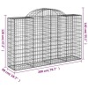 20 db íves horganyzott vas gabion kosár 200x50x120/140 cm