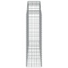 3 db íves horganyzott vas gabion kosár 200x50x140/160 cm