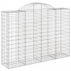 7 db íves horganyzott vas gabion kosár 200x50x140/160 cm