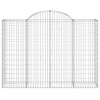 7 db íves horganyzott vas gabion kosár 200x50x140/160 cm