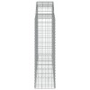 7 db íves horganyzott vas gabion kosár 200x50x140/160 cm