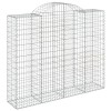 4 db íves horganyzott vas gabion kosár 200x50x160/180 cm