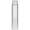 4 db íves horganyzott vas gabion kosár 200x50x160/180 cm