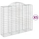 5 db íves horganyzott vas gabion kosár 200x50x160/180 cm