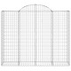 5 db íves horganyzott vas gabion kosár 200x50x160/180 cm