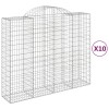 10 db íves horganyzott vas gabion kosár 200x50x160/180 cm