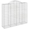 10 db íves horganyzott vas gabion kosár 200x50x160/180 cm