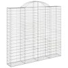 2 db íves horganyzott vas gabion kosár 200x50x180/200 cm