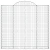 2 db íves horganyzott vas gabion kosár 200x50x180/200 cm