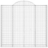 4 db íves horganyzott vas gabion kosár 200x50x180/200 cm