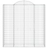 2 db íves horganyzott vas gabion kosár 200x50x200/220 cm