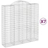 7 db íves horganyzott vas gabion kosár 200x50x200/220 cm