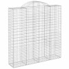 7 db íves horganyzott vas gabion kosár 200x50x200/220 cm