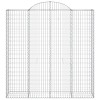 8 db íves horganyzott vas gabion kosár 200x50x200/220 cm