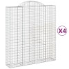 4 db íves horganyzott vas gabion kosár 200x50x220/240 cm