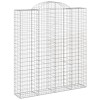 4 db íves horganyzott vas gabion kosár 200x50x220/240 cm