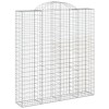 10 db íves horganyzott vas gabion kosár 200x50x220/240 cm