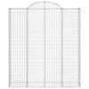 10 db íves horganyzott vas gabion kosár 200x50x220/240 cm