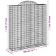 12 db íves horganyzott vas gabion kosár 200x50x220/240 cm 12 db íves horganyzott vas gabion kosár 200x50x220/240 cm
