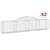 2 db íves horganyzott vas gabion kosár 300x30x60/80 cm