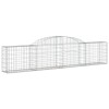 2 db íves horganyzott vas gabion kosár 300x30x60/80 cm