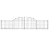 4 db íves horganyzott vas gabion kosár 300x30x60/80 cm