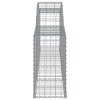 4 db íves horganyzott vas gabion kosár 300x30x60/80 cm