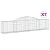 7 db íves horganyzott vas gabion kosár 300x30x60/80 cm