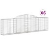 6 db íves horganyzott vas gabion kosár 300x30x80/100 cm