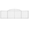 6 db íves horganyzott vas gabion kosár 300x30x80/100 cm