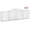 17 db íves horganyzott vas gabion kosár 300x30x80/100 cm