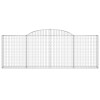 2 db íves horganyzott vas gabion kosár 300 x 30 x 100/120 cm