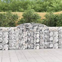 10 db íves horganyzott vas gabion kosár 300 x 30 x 100/120 cm