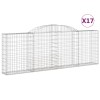 17 db íves horganyzott vas gabion kosár 300 x 30 x 100/120 cm