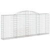 2 db íves horganyzott vas gabion kosár 300x30x120/140 cm