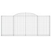2 db íves horganyzott vas gabion kosár 300x30x120/140 cm
