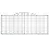 3 db íves horganyzott vas gabion kosár 300x30x120/140 cm