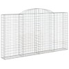 2 db íves horganyzott vas gabion kosár 300x30x160/180 cm