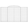 2 db íves horganyzott vas gabion kosár 300x30x160/180 cm