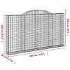 2 db íves horganyzott vas gabion kosár 300x30x160/180 cm